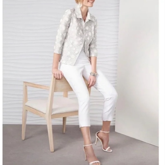 NWT Chico's Jacquard Dot Jacket - Picture 2 of 12